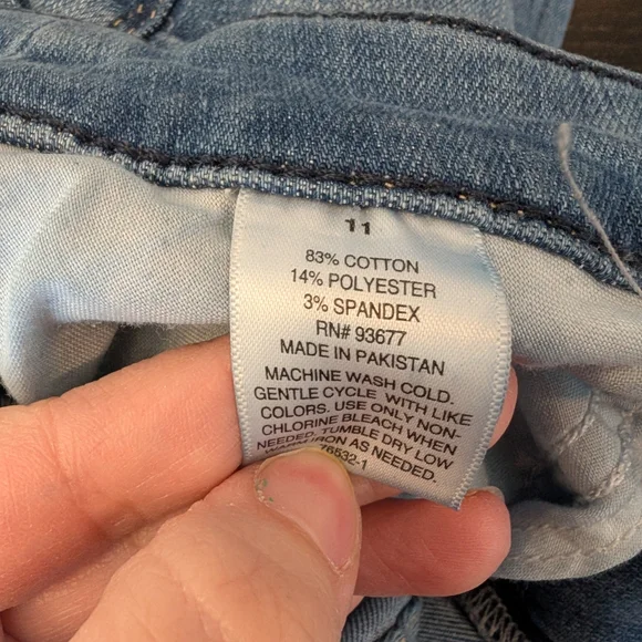 3 For $24 Arizona Jean Company Women's Blue Jeggings - Picture 9 of 9